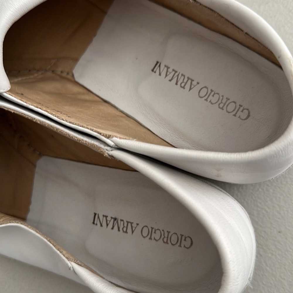 Giorgio Armani Men’s White Loafer’s - Picture 7 of 14